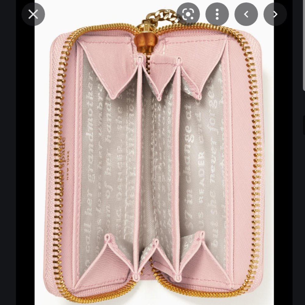 kate spade pink Hartley Lane Cassidy Letter Initial Wallet M nwot - Picture 4 of 13